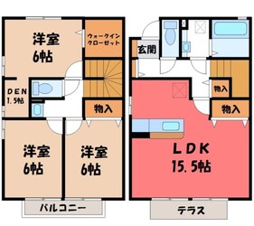 リビングタウン結城 Fの物件間取画像